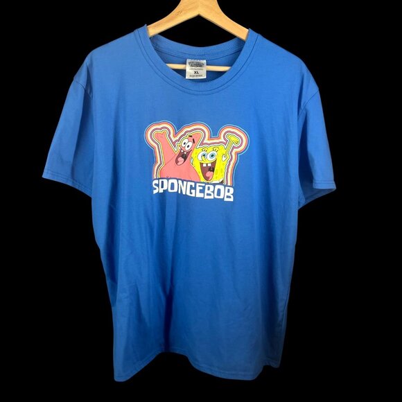 SpongeBob SquarePants Blue Graphic T-Shirt XL - Picture 1 of 6